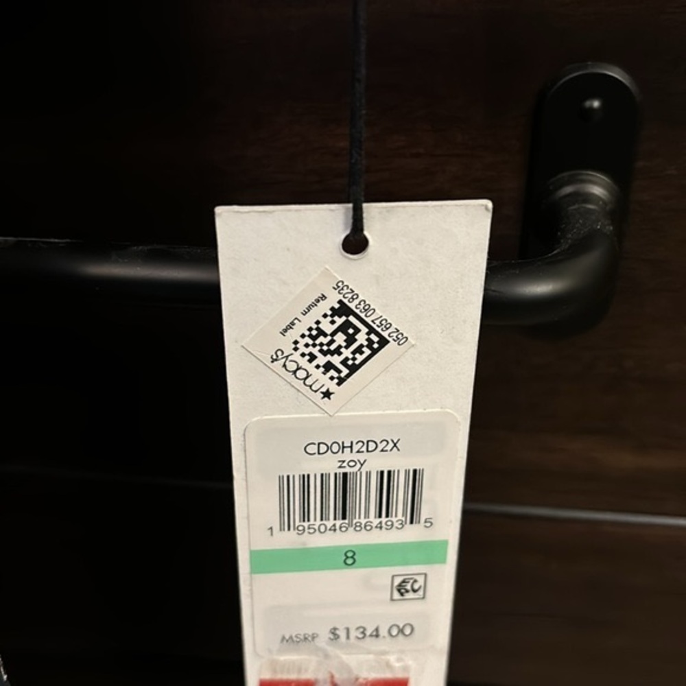 Calvin Klein midi geometric dress with black belt.  Size 8.  New with tags. - Picture 3 of 4